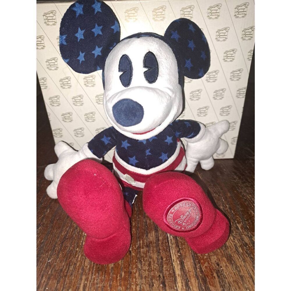 Disney Exclusive Patriotic Mickey Mouse Plush Stuffed Toy Collectible Americana